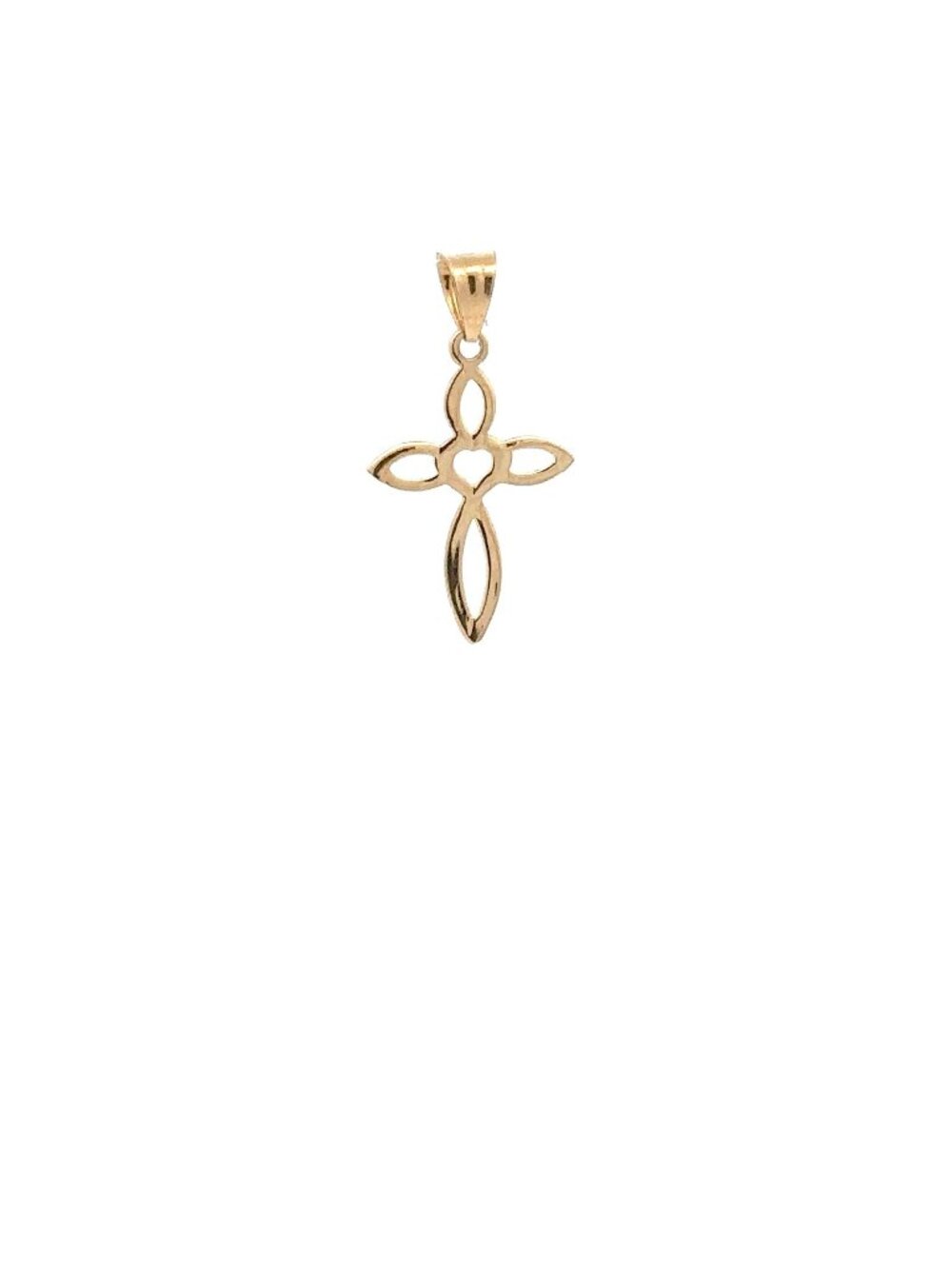 18K Gold Pendant Cross Religious 0.49 grams